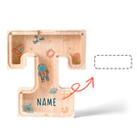 Personalized Wooden Letter Piggy Bank-Good Gift For Kids
