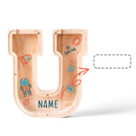 Personalized Wooden Letter Piggy Bank-Good Gift For Kids
