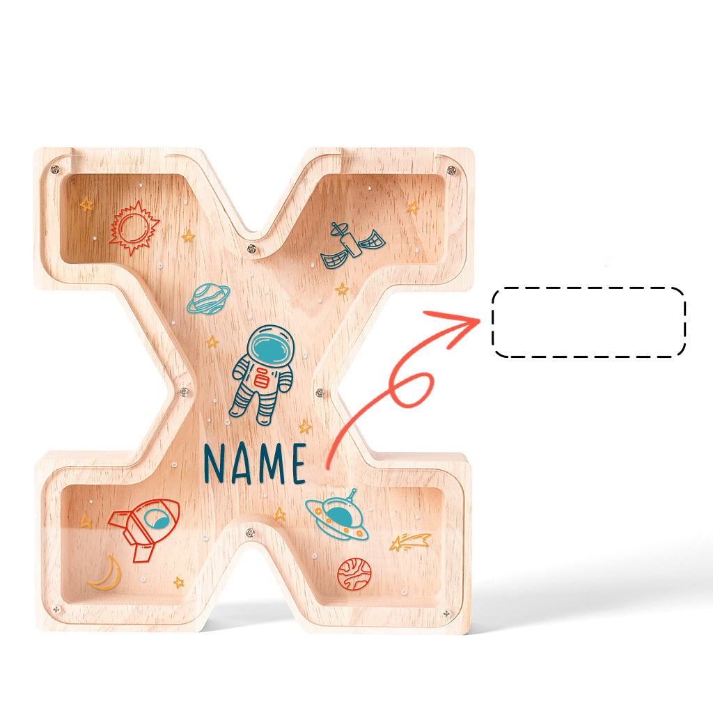 Personalized Wooden Letter Piggy Bank-Good Gift For Kids