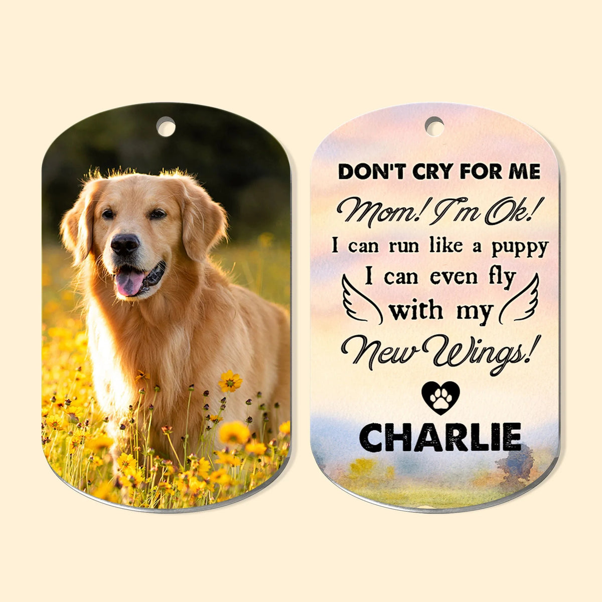 Personalized Pet Photo Memorial Keychain