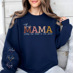 Wear Your Heart on Your Sleeve – Personalized Mama Sweatshirt with Kids’ Names