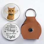 Personalized Pet Memorial Keychain with Custom Pet Photo & Angel Wings