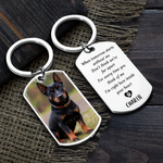 Custom Pet Photo Keychain with Engraved Message – Memorial Gift for Pet Lovers - Forever in My Heart