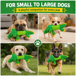 Custom Embroidered Crocodile Dog Toy - Squeaky & Durable Plush