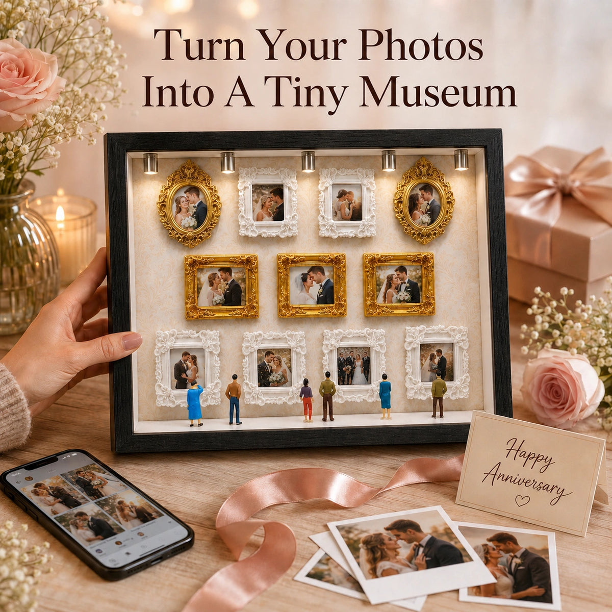 Personalized Wedding Memory Museum Frame – A Mini Gallery of Your Forever