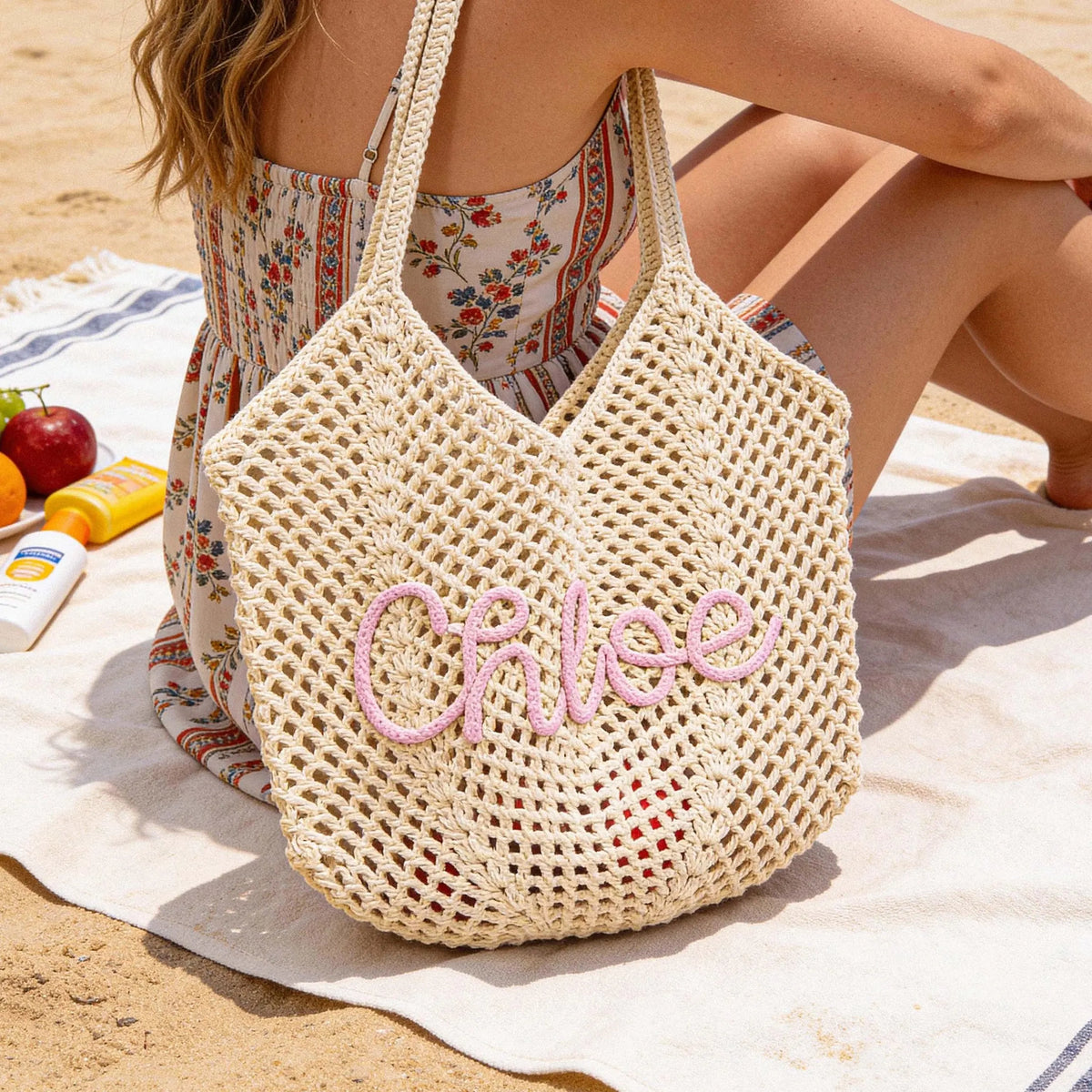 Personalized beach tote bags