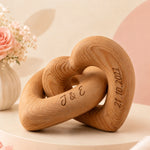 Love You More Every Day - Personalized Custom Engraved Infinity Heart Sculpture