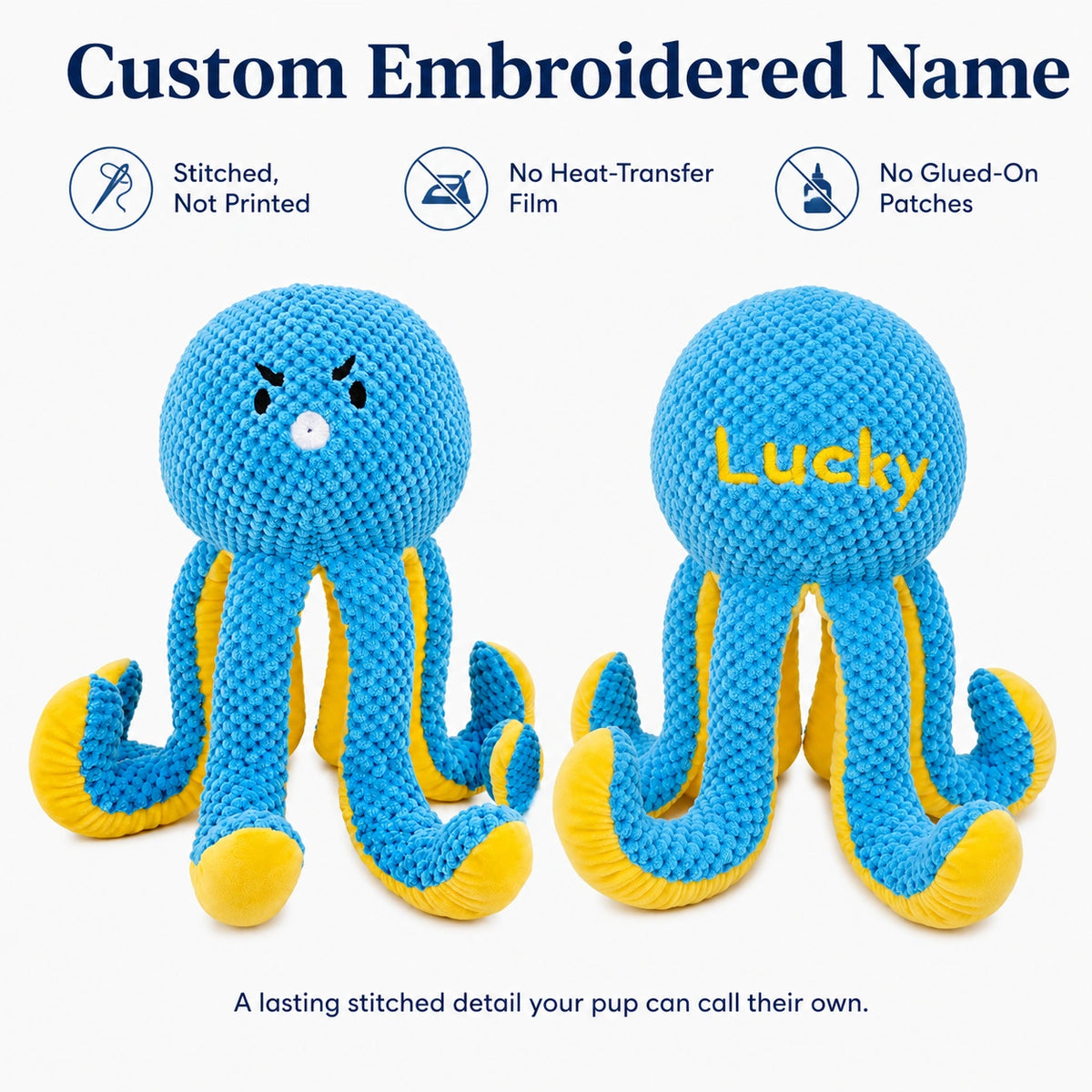 Dog Dad's Favorite — Custom Embroidered Octopus Plush Toy
