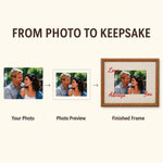 Custom Photo Frame with Hand-Embroidered Love Message