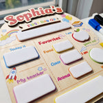 Personalized First Day of School Board, Dry Erase Sign | Custom name, dry erase wood sign, 8 x 10 in, preschool kindergarten photos, 3 markers included