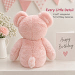Pink Teddy Bear for Kids – Add a Photo & Paw Messages
