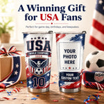 World Cup 2026 Personalized Tumbler – USA Soccer Fan 20oz Stainless Steel Travel Mug