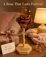 Personalized Wooden Rose Keepsake for Couples