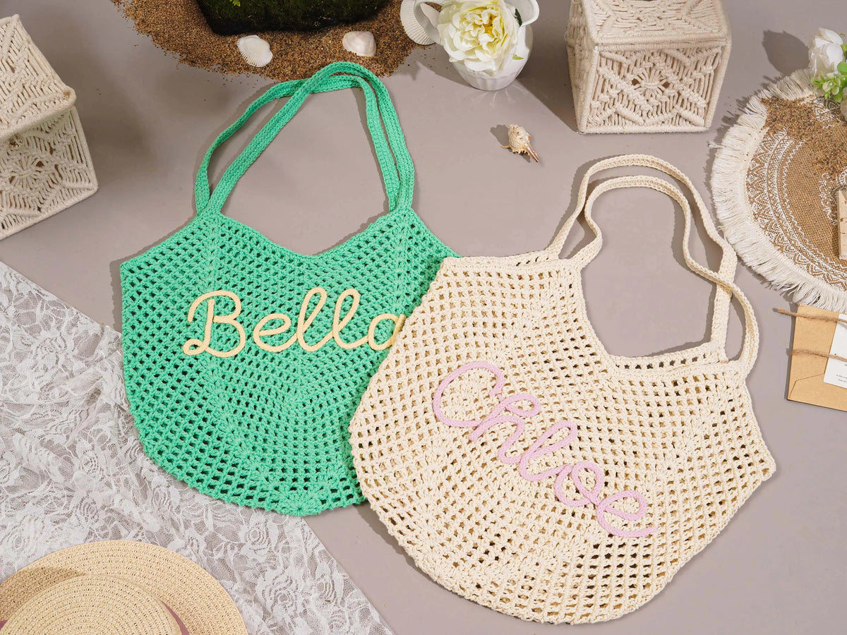 Personalized beach tote bags