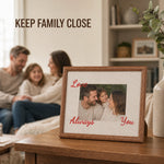 Custom Photo Frame with Hand-Embroidered Love Message
