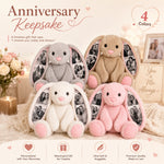 Custom Photo Bunny Plush – Personalized Hidden Ear Picture Bunny Gift for Couples Anniversary