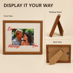 Custom Photo Frame with Hand-Embroidered Love Message