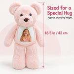 Pink Teddy Bear for Kids – Add a Photo & Paw Messages