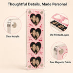 Custom Magnetic Acrylic Photo Magnets with 4 Interchangeable Frames