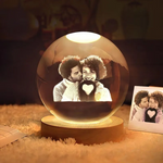 Personalized Photo Crystal Ball With LED Night Light
