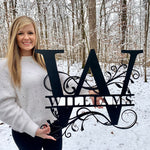 Personalized Family Name Metal Sign-Monogram Wall Decor