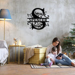 Personalized Family Name Metal Sign-Monogram Wall Decor