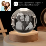 Personalized Photo Crystal Ball With LED Night Light