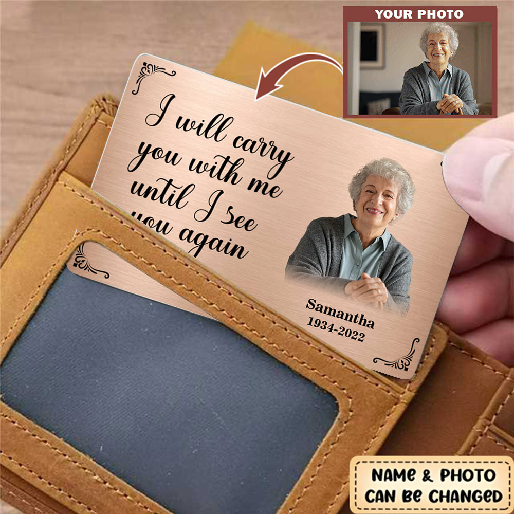 Metal Wallet Card - Memorial Gift From Photo