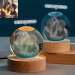 Personalized Photo Crystal Ball With LED Night Light