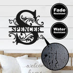 Personalized Family Name Metal Sign-Monogram Wall Decor