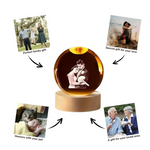 Personalized Photo Crystal Ball With LED Night Light