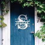 Personalized Family Name Metal Sign-Monogram Wall Decor