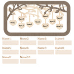 Personalized Family Tree w/Names - 2 Sizes Customized Wood Signs Decor Grandma Gifts, Birthday Gifts for Grandma Mom Grandparent, Custom Family Wooden Desk Table Sign Art Decorations