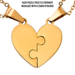 Personalized Puzzle Heart Necklace