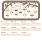 Personalized Family Tree w/Names - 2 Sizes Customized Wood Signs Decor Grandma Gifts, Birthday Gifts for Grandma Mom Grandparent, Custom Family Wooden Desk Table Sign Art Decorations