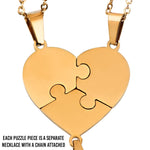 Personalized Puzzle Heart Necklace
