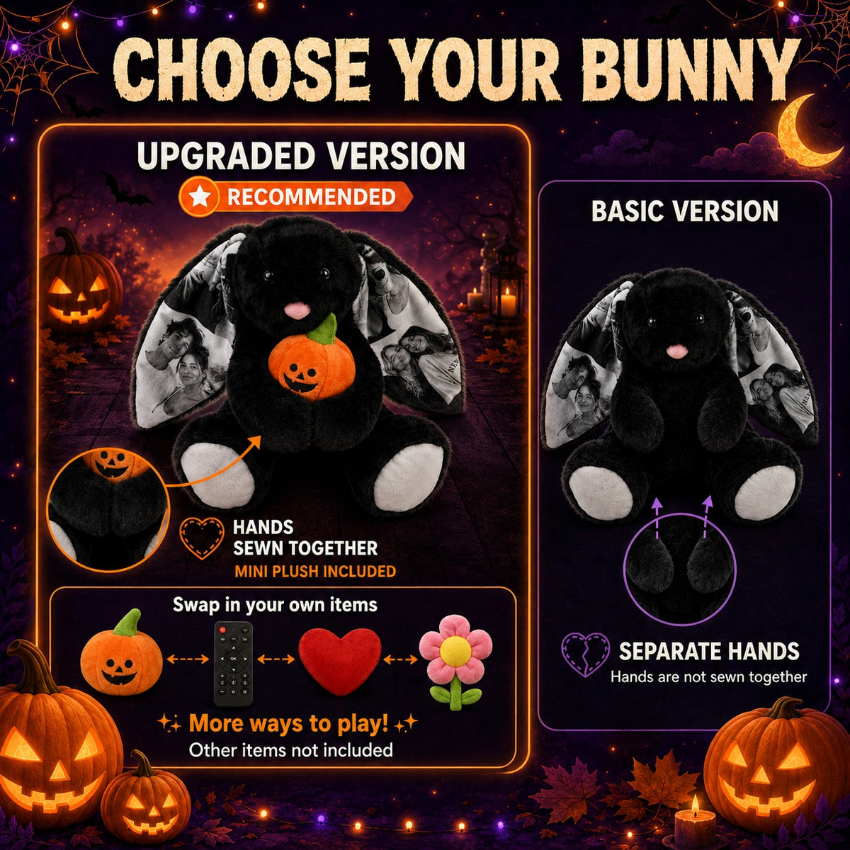 Midnight Bunny — Personalized Halloween Plush