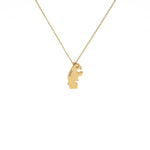 Personalized Bear Family Necklace - 18K Gold Plated Custom Name Pendants