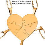Personalized Puzzle Heart Necklace