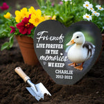 Custom Photo Slate Garden Stake - Personalized Pet Memorial Gifts For Dogs, Cats - Hearts Hold Eternal Memories