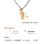 Personalized Bear Family Necklace - 18K Gold Plated Custom Name Pendants