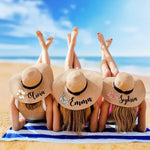 Personalized name birth flower soft brim sun hat