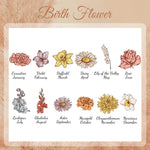 Personalized name birth flower soft brim sun hat