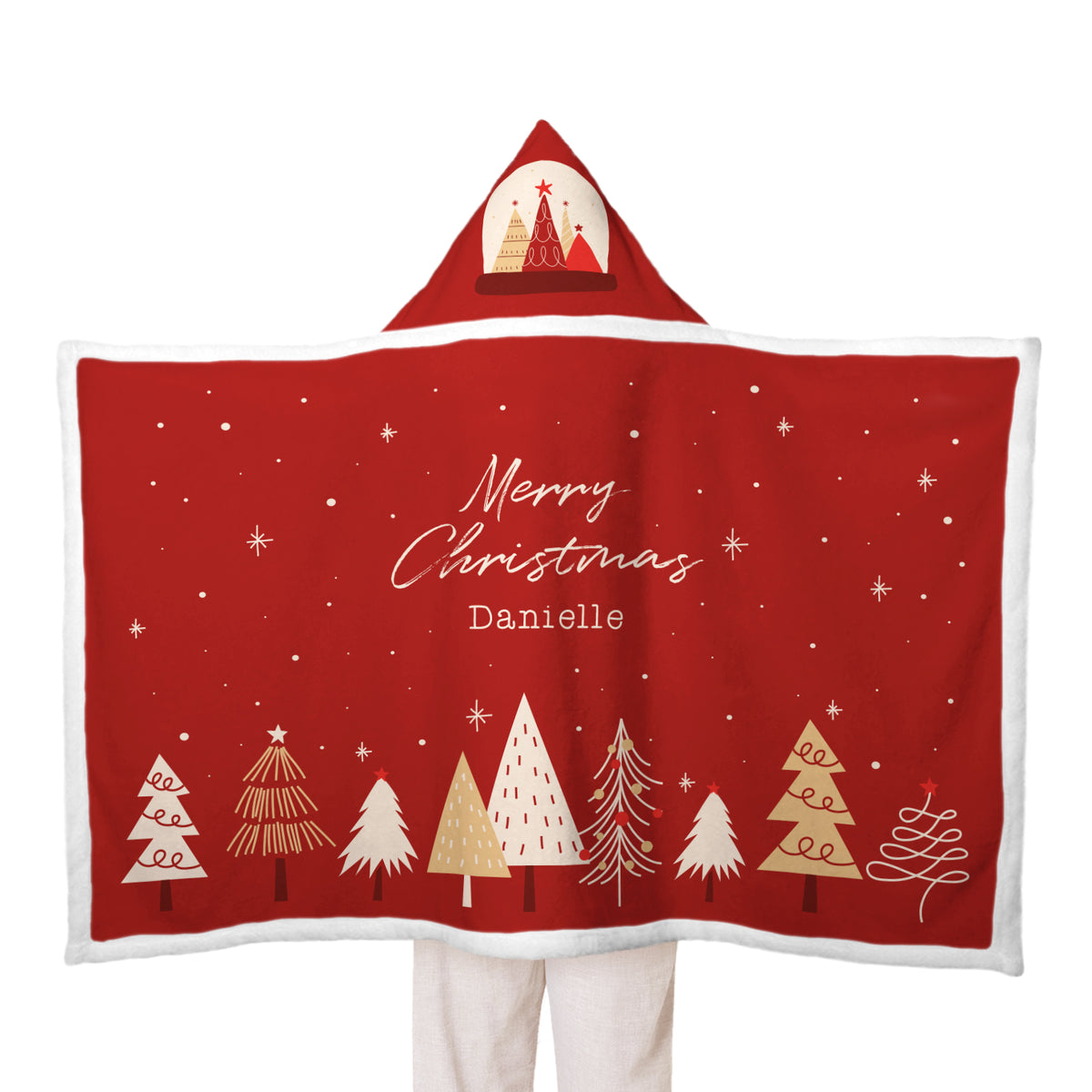 Personalized Christmas Blanket Hoodie Add Any Name
