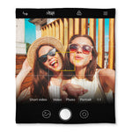 Personalized Camera Style Picture Collage Customized Blankets