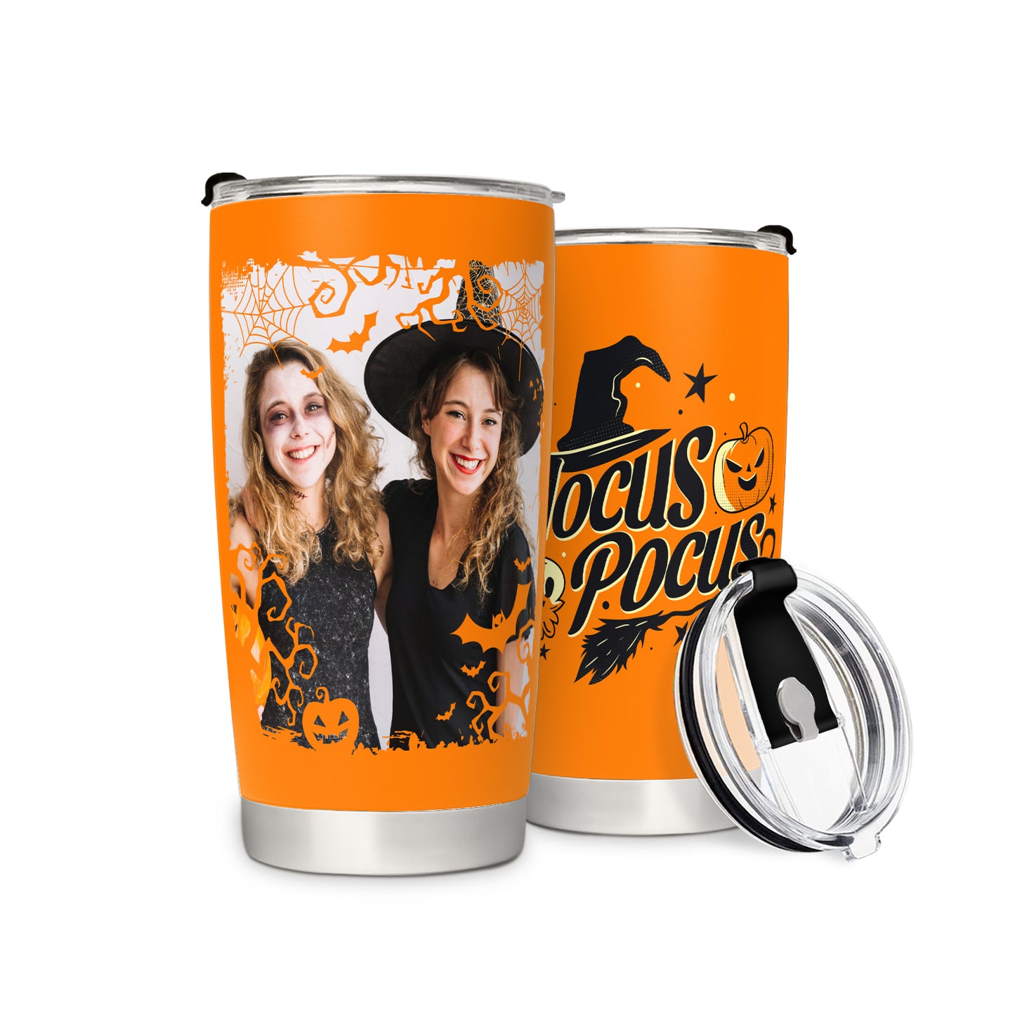 Personalized Pumpkin Magic Your Custom Halloween Photo Tumbler