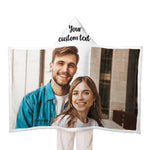 Custom Couple Name & Photo Style Hooded Blanket