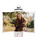 Custom Pet Lover Name & Photo Style Hooded Blanket