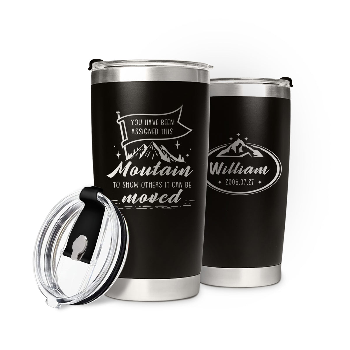 Personalized Tumblers Stainless Steel Cups with Name Text For back to school gift