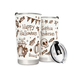 Happy Halloween Customized Name Personalized Stainless Steel Tumbler